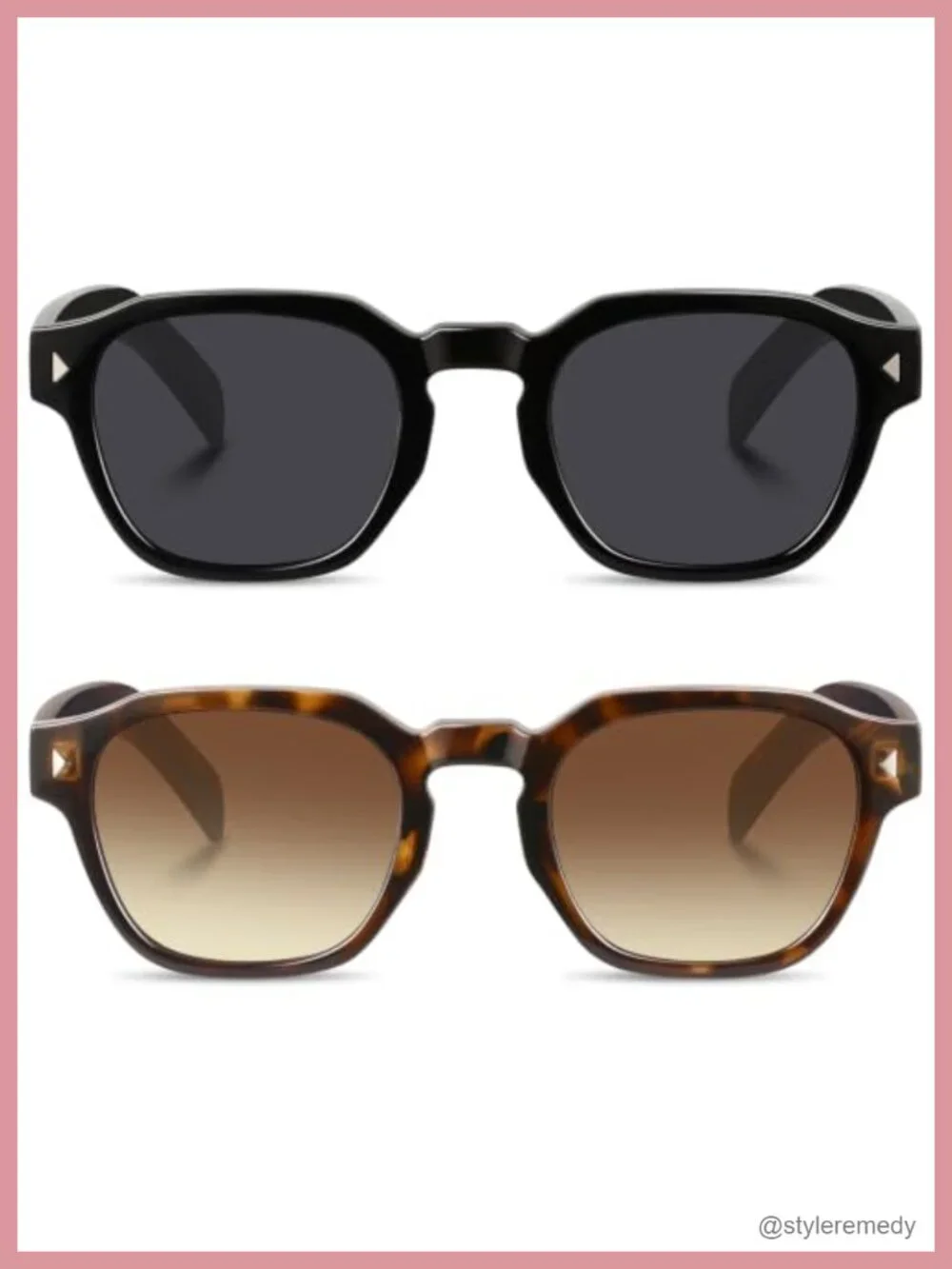 Retro Square Sunglasses for Women Men Vintage 70S Style Round Shades UV
